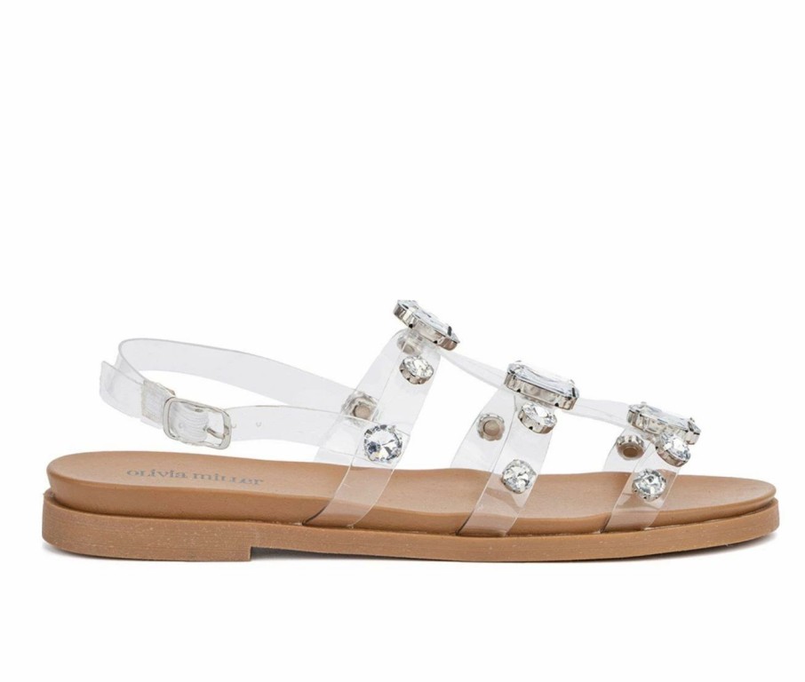 Flat Sandals | * Women'S Olivia Miller Crystal Clear Sandals