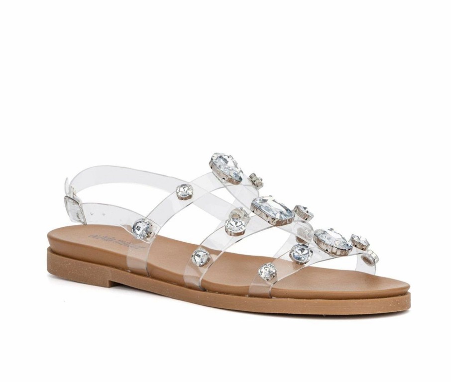 Flat Sandals | * Women'S Olivia Miller Crystal Clear Sandals