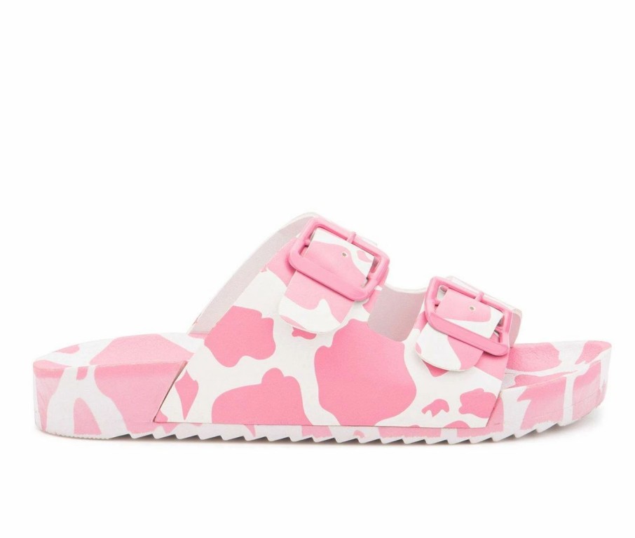 Flat Sandals | * Girls' Olivia Miller Little Kid & Big Kid Moo Pink Footbed Sandals