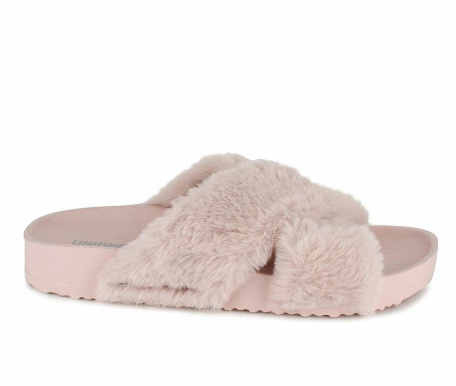 Flat Sandals | * Women'S Unionbay Luxe Fuzzy Slides