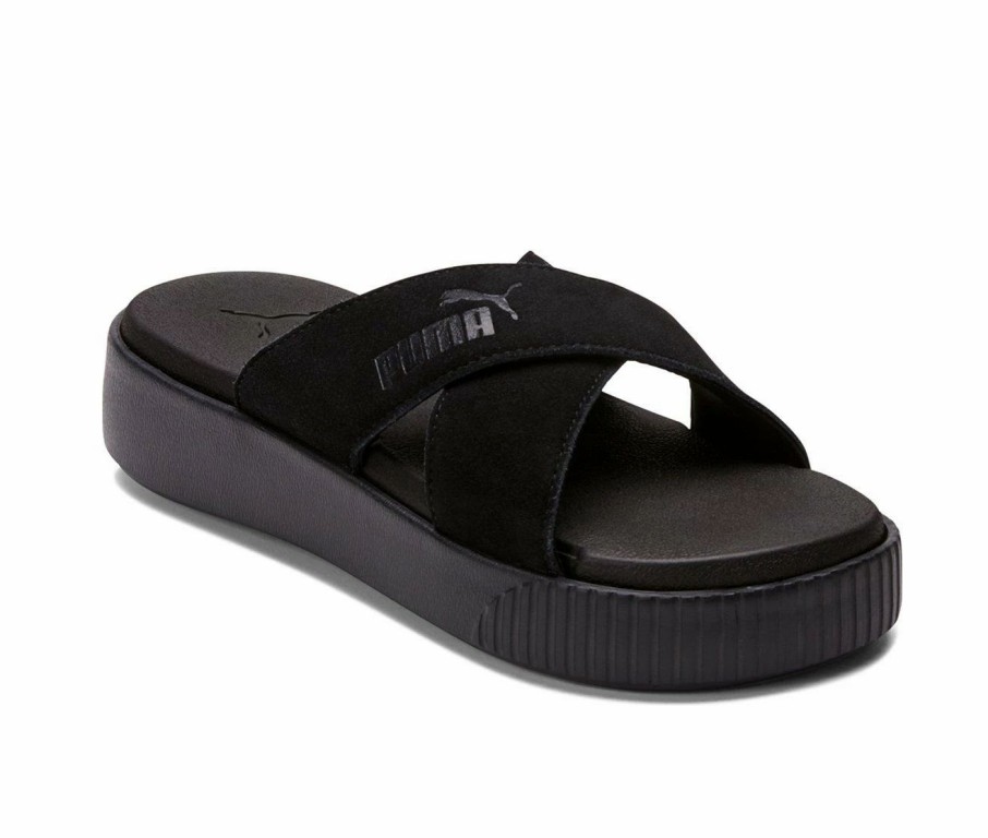 Flat Sandals | * Women'S Puma Platform Slide Suede Sport Slides