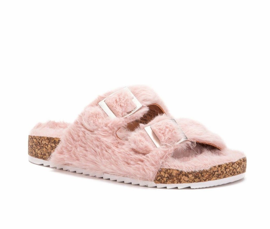 Flat Sandals | * Girls' Olivia Miller Little Kid & Big Kid Cloud Lounge Fuzzy Footbed Sandals