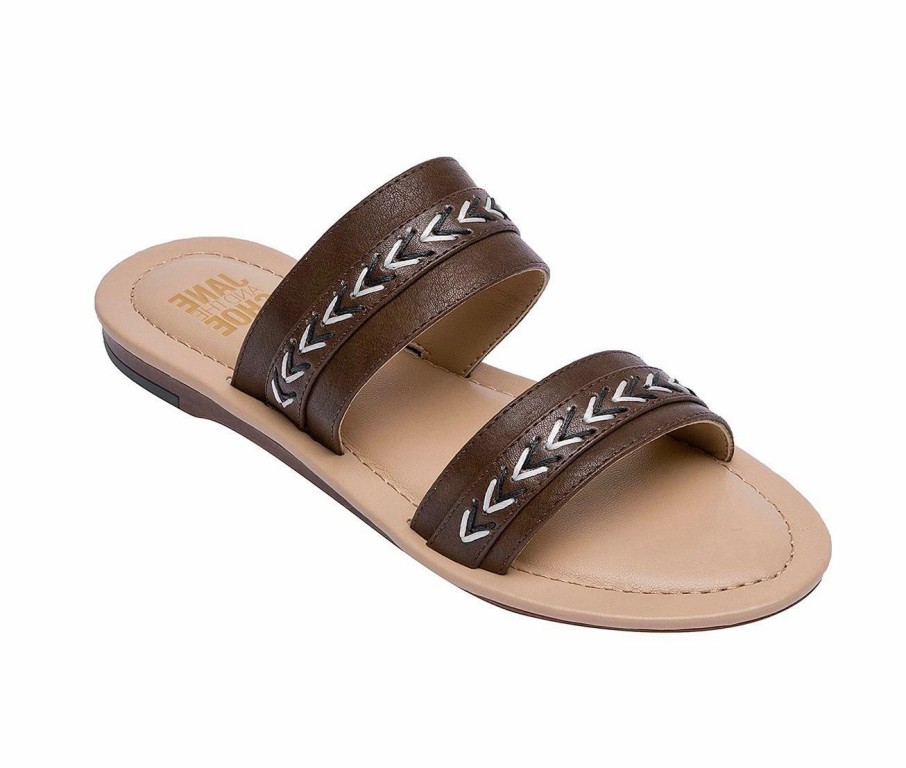 Flat Sandals | * Women'S Jane And The Shoe Agatha Slip-On Sandals