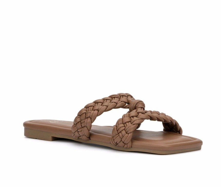 Flat Sandals | * Women'S New York And Company Berta Braided Sandals