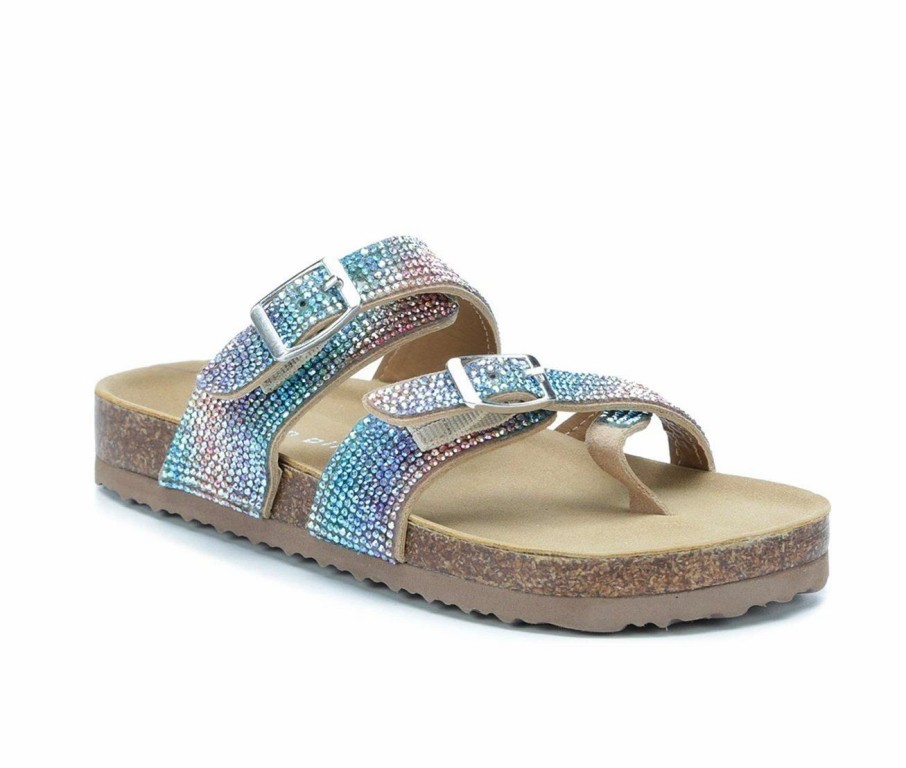 Flat Sandals | * Girls' Madden Girl Little Kid & Big Kid Brycee Rhinestone Footbed Sandals