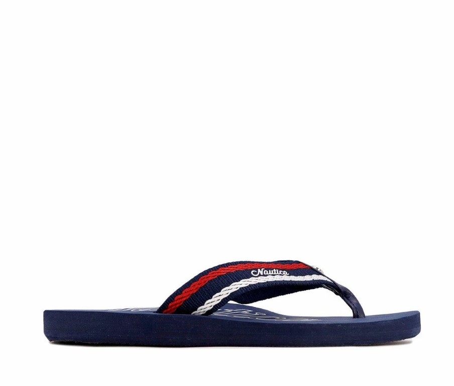 Flip-Flops | * Women'S Nautica White Dune Webbing Flip-Flops