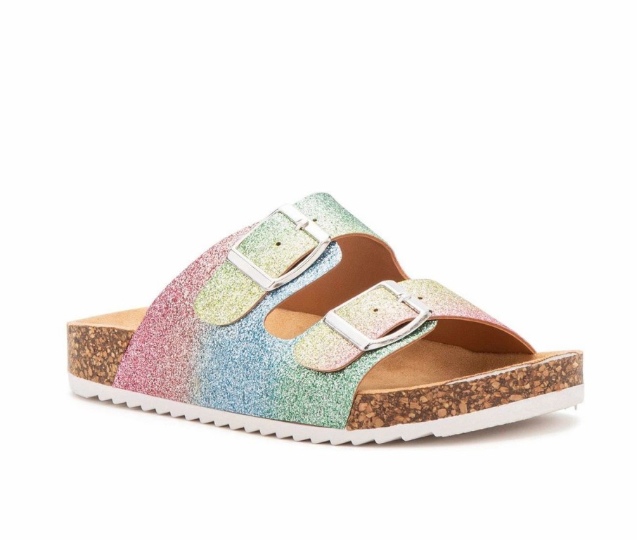 Flat Sandals | * Girls' Olivia Miller Little Kid & Big Kid Rainbow Destiny Footbed Sandals